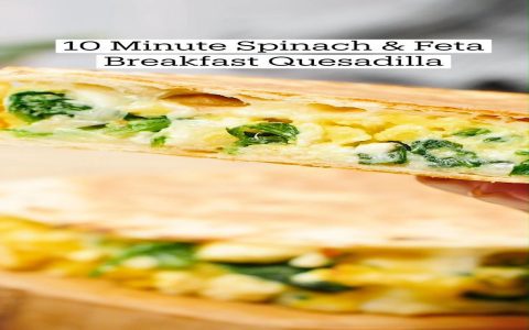 Quick Spinach and Feta Quesadilla (Ready in Minutes!)