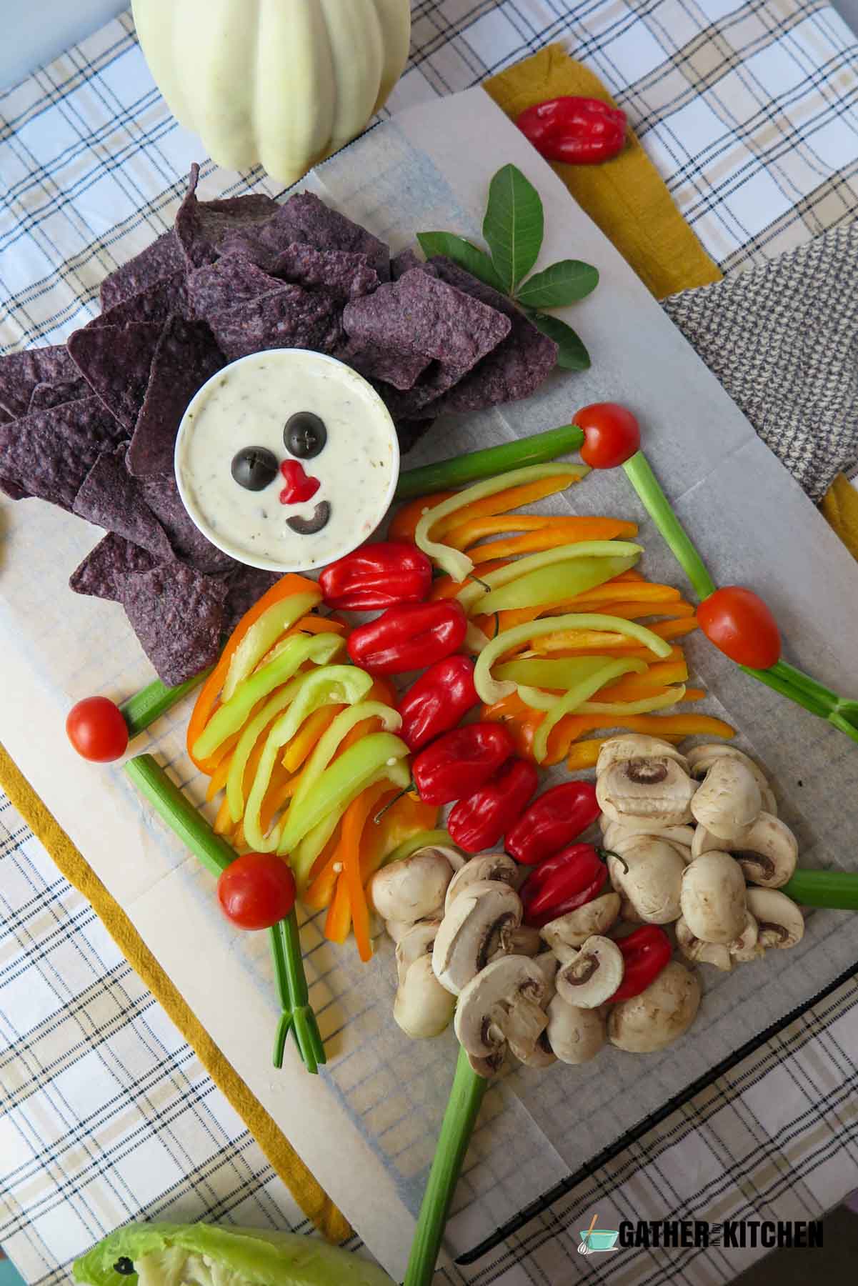 How do you assemble a cool crudite skeleton platter? (Get simple instructions for this showstopping party food)